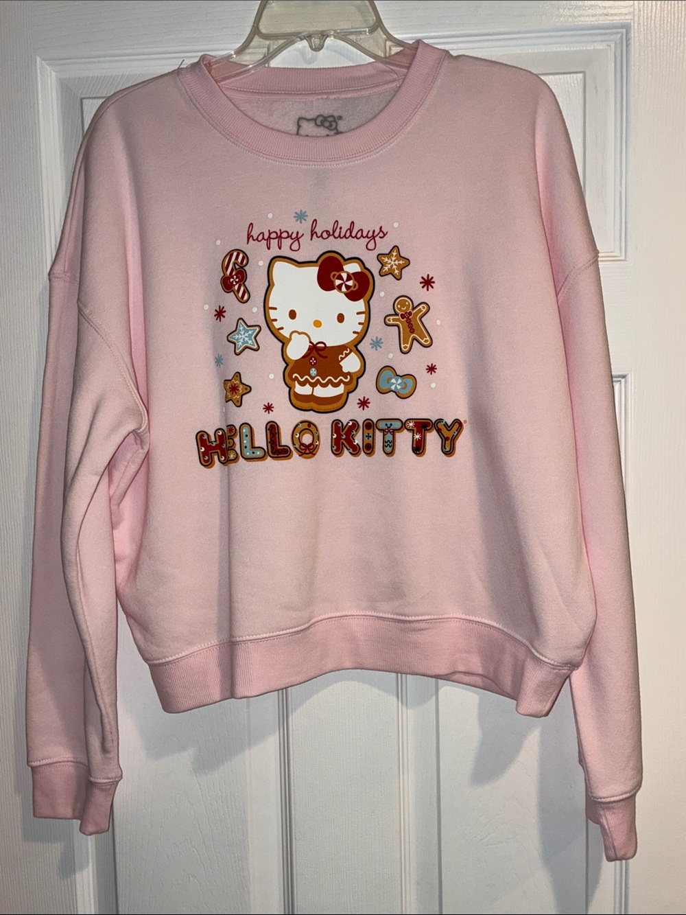 Hello Kitty Pink Holiday Crewneck Sweatshirt